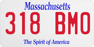 MA license plate 318BM0