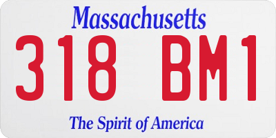 MA license plate 318BM1
