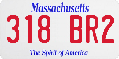 MA license plate 318BR2
