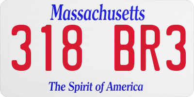 MA license plate 318BR3