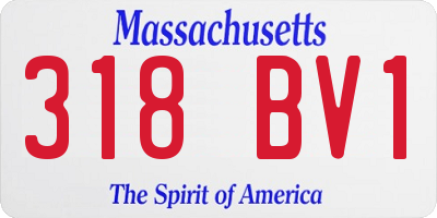 MA license plate 318BV1