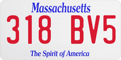 MA license plate 318BV5