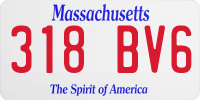 MA license plate 318BV6