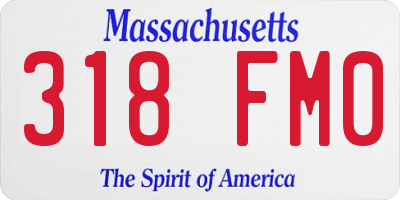 MA license plate 318FM0