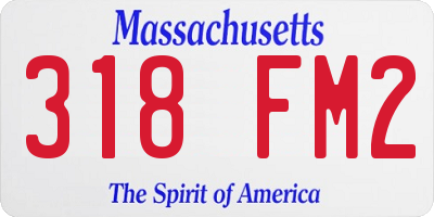 MA license plate 318FM2