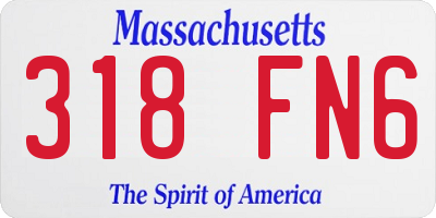 MA license plate 318FN6