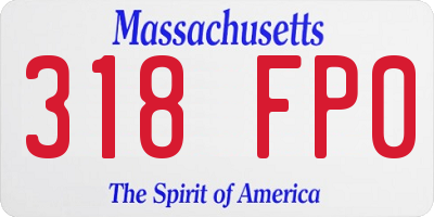 MA license plate 318FP0
