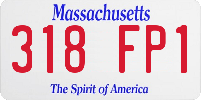 MA license plate 318FP1