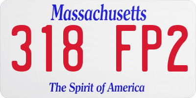 MA license plate 318FP2