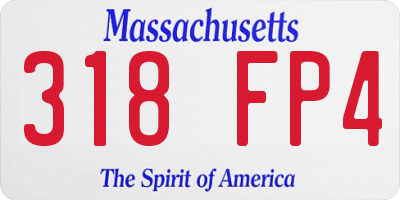 MA license plate 318FP4