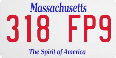 MA license plate 318FP9
