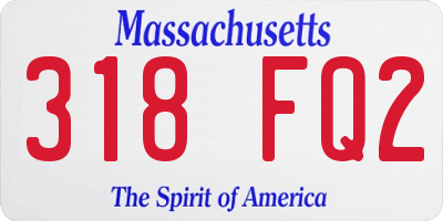 MA license plate 318FQ2
