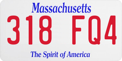 MA license plate 318FQ4