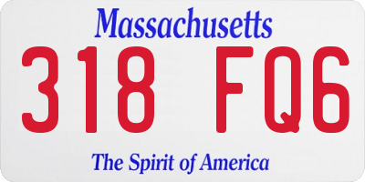 MA license plate 318FQ6