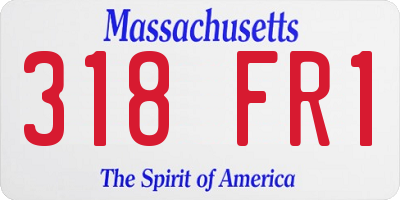 MA license plate 318FR1
