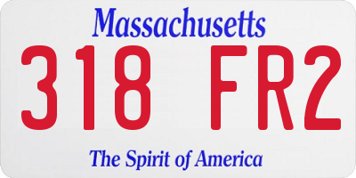 MA license plate 318FR2