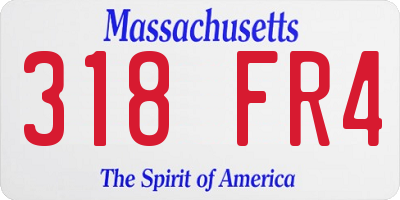 MA license plate 318FR4