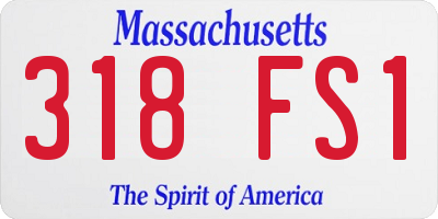 MA license plate 318FS1
