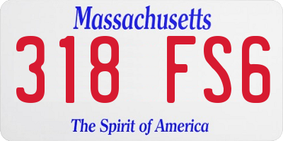 MA license plate 318FS6