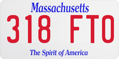 MA license plate 318FT0