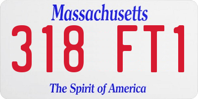 MA license plate 318FT1