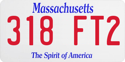 MA license plate 318FT2