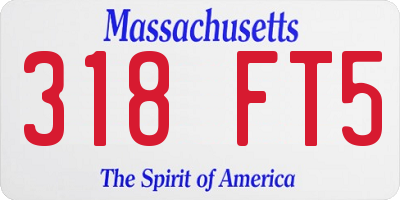 MA license plate 318FT5