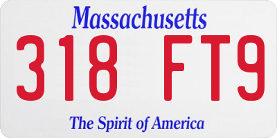 MA license plate 318FT9