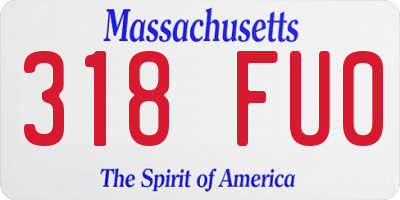 MA license plate 318FU0