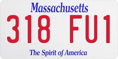 MA license plate 318FU1
