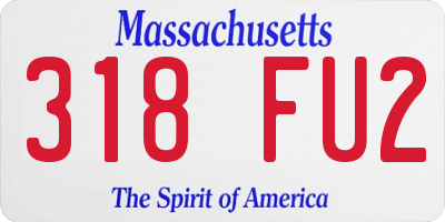 MA license plate 318FU2