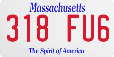 MA license plate 318FU6