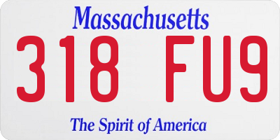 MA license plate 318FU9