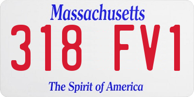 MA license plate 318FV1