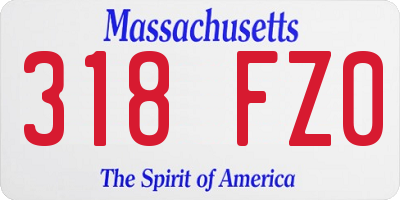 MA license plate 318FZ0