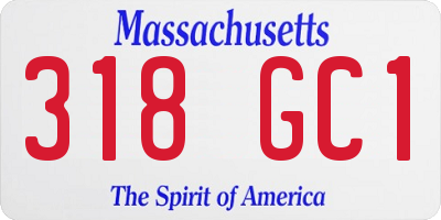 MA license plate 318GC1