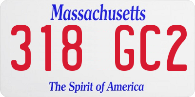MA license plate 318GC2