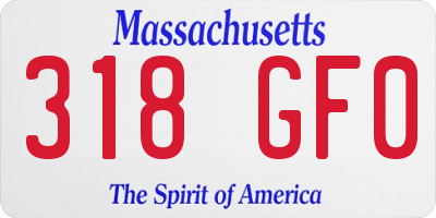 MA license plate 318GF0