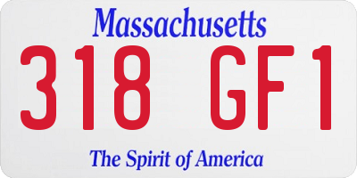 MA license plate 318GF1