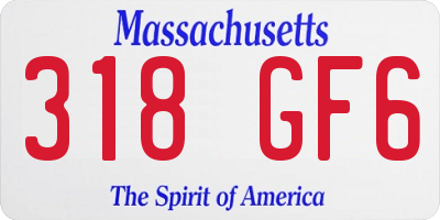 MA license plate 318GF6