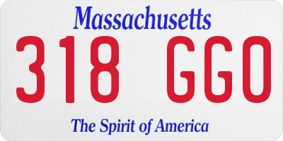 MA license plate 318GG0