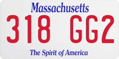 MA license plate 318GG2