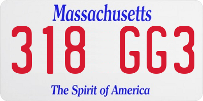 MA license plate 318GG3