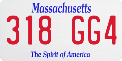 MA license plate 318GG4