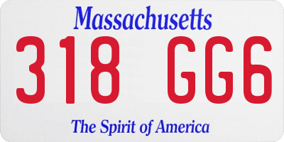 MA license plate 318GG6