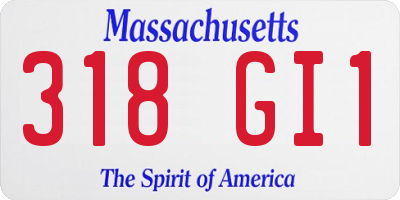 MA license plate 318GI1