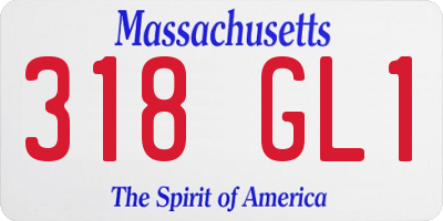 MA license plate 318GL1