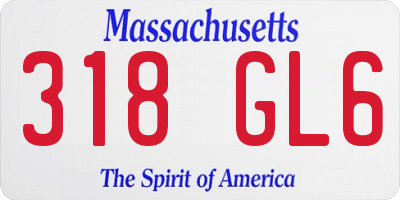 MA license plate 318GL6