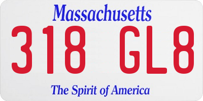 MA license plate 318GL8