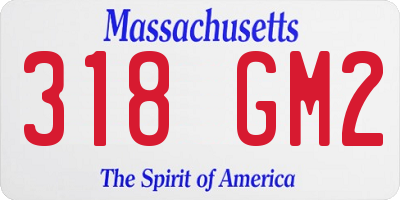 MA license plate 318GM2